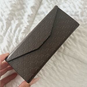 Gucci Micro Guccissima Brown Leather Glasses/ Sunglasses Case (Holder Only)